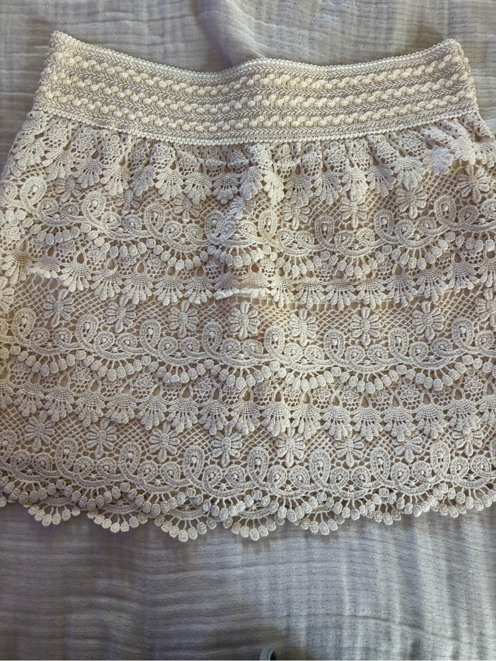 American Rag Cream Lace Mini Skirt